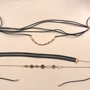 3 choker necklaces